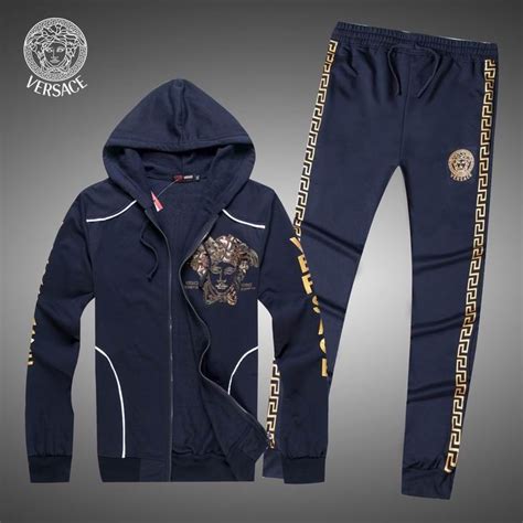 mens pink versace sweatshirt|Versace sweatsuit for men.